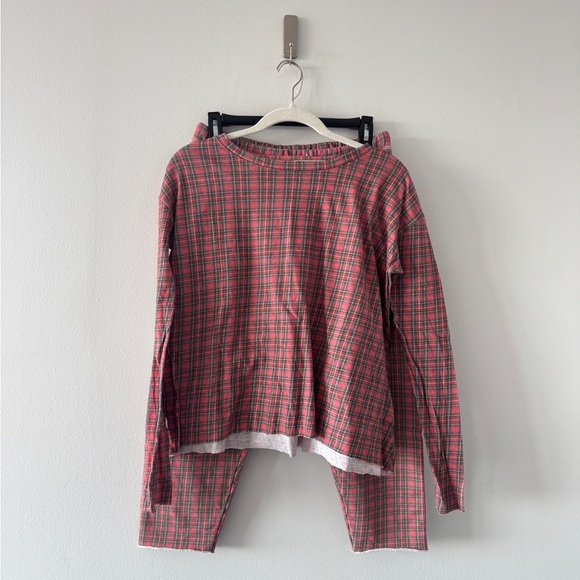 Frank & Eileen Tops - FRANK & EILEEN Tee Lab Red Plaid Long Sleeve & Pant Set XS/S